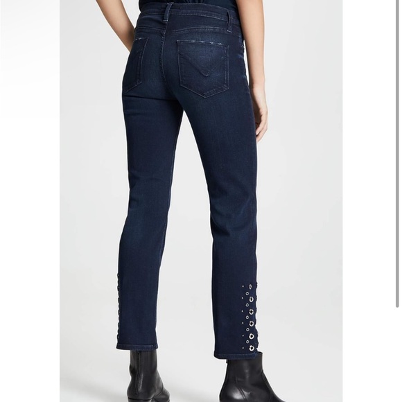 HUDSON Women's Nico Mrise Cigarette with Grommet Detail 5 Pocket Jean - Picture 3 of 9